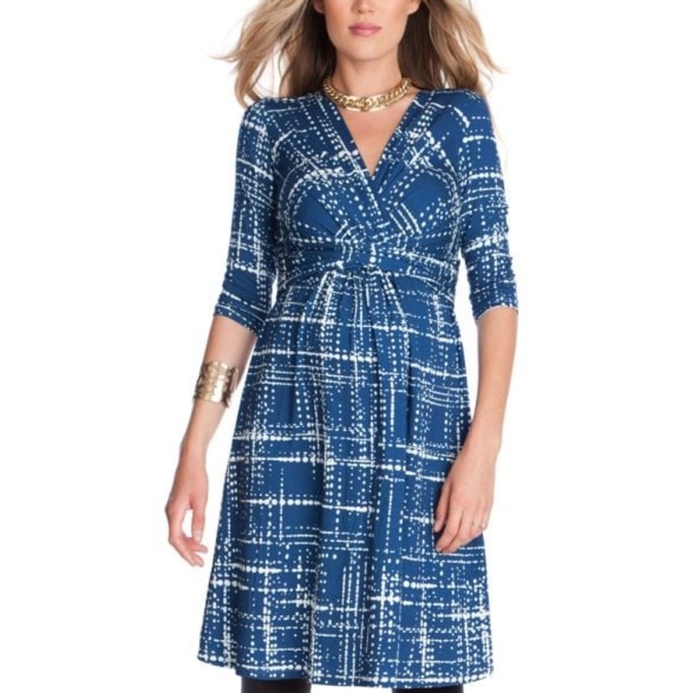 Seraphine Maternity Dress. Size 8. Blue and White Print.
